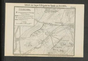 Skizze 5. Gefecht der bayer. 11. Brigade bei Spada am 24. 9. 1914.