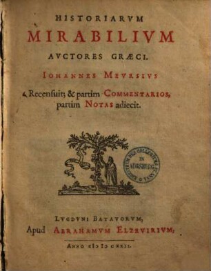 Historiarum Mirabilium Auctores Graeci