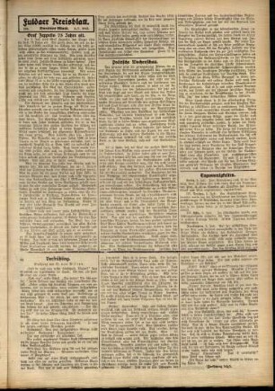 Zweite Ausgabe vom Samstag, den 05. Juli 1913.