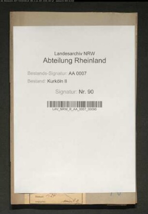 Protokoll der Kommission zur Verwaltung des Nachlasses des Erzbischofs Josef Clemens
