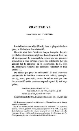 Chapitre VI. Formation De L'Adjectif.