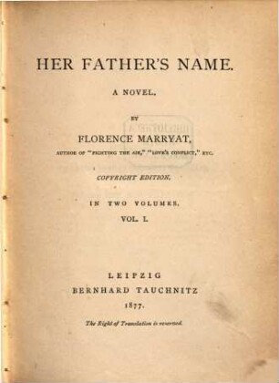 Her father's name : a novel, 1