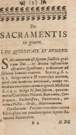 De sacramentis in genere.