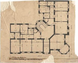 Reiffenstuel, Carl; Eckwohnhaus - Grundriss