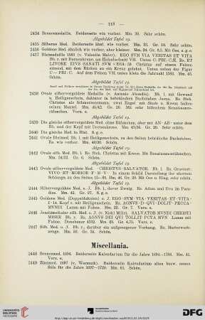 Miscellania (Nr. 2448-2485)