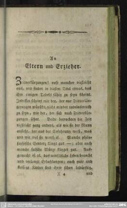 An Eltern und Erzieher