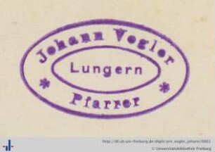 [Provenienz]: Vogler, Johann