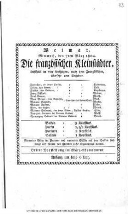 Die französischen Kleinstädter
