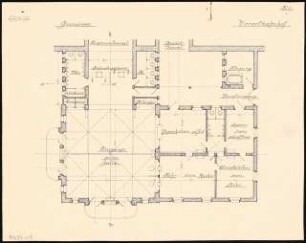 Empfangsgebäude an einer Vorortbahn Monatskonkurrenz Mai 1929: Grundriss