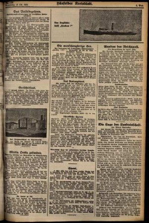 Zweite Ausgabe vom Donnerstag, den 10. Oktober 1929.