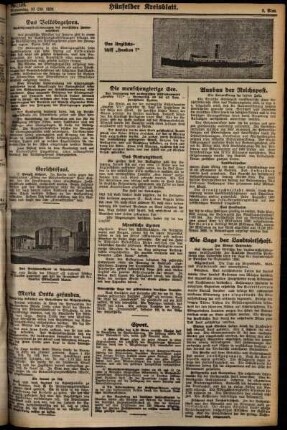 Zweite Ausgabe vom Donnerstag, den 10. Oktober 1929.