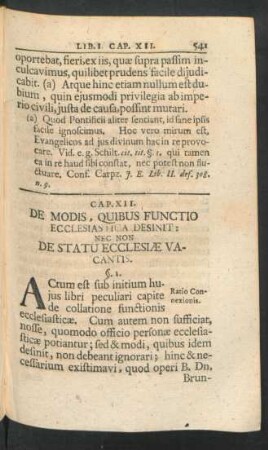 Cap. XII. De Modis, Quibus Functio Ecclesiastica Desinit: Nec Non De Statu Ecclesiae Vacantis