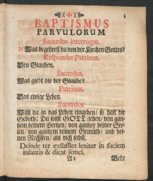 Baptismus Parvulorum
