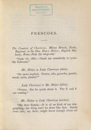 Frescoes : and other stories