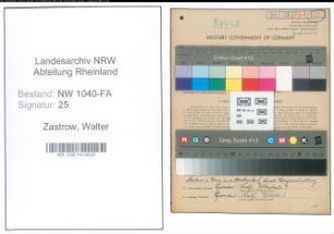 Entnazifizierung Walter Zastrow , geb. 04.04.1922 (Landwirt)