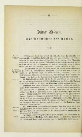 Dritter Abschnitt. Die Geschichte der Römer