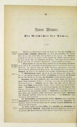 Dritter Abschnitt. Die Geschichte der Römer