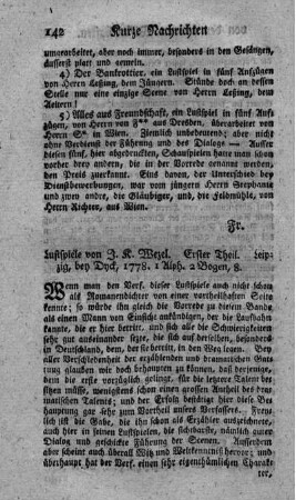 Lustspiele. T.1.