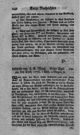 Lustspiele. T.1.