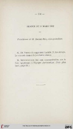 Séance du 3 mars 1882