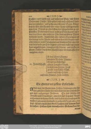 (LIX.) Die Gottes vergessene Eyfersucht.