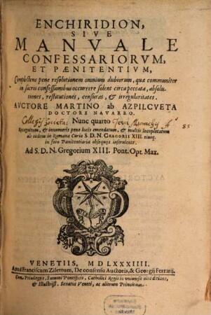 Enchiridion confessariorum
