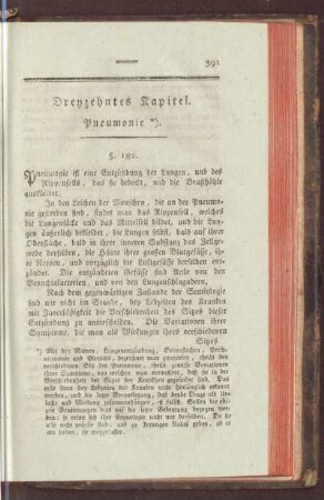 Dreyzehntes Kapitel. Pneumonie