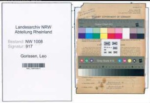 Entnazifizierung Leo Gorissen , geb. 29.12.1890 (Ingenieur)