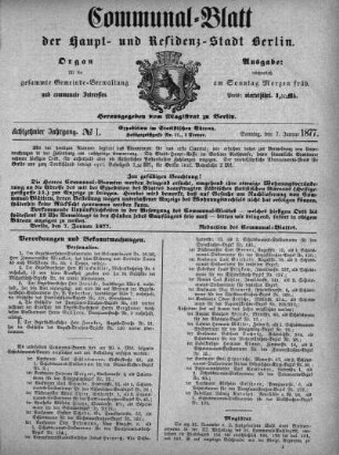 1877,1: No. 1, 7. Januar 1877