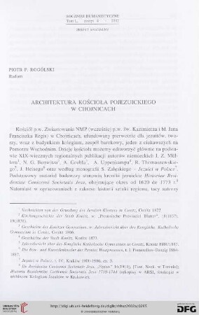 50: Architektura Kościoła Pojezuickiego w Chojnicach