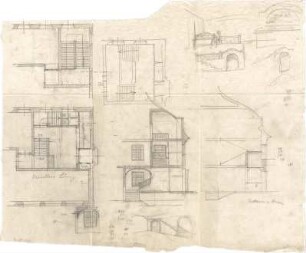 Hildebrand, Adolf von; München; Armeemuseum - Teilgrundrisse, Schnitte, Details