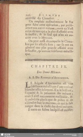 Chapitre IX. Des Demi-Métaux