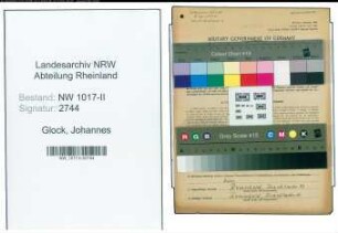 Entnazifizierung Johannes Glock , geb. 09.05.1893 (Malermeister)