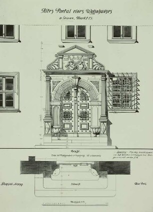 Grimma, Markt 15: Portal eines Wohnhauses