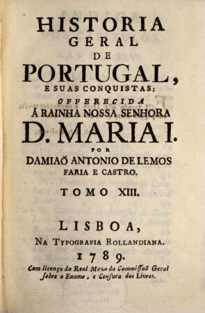 Historia Geral De Portugal, E Suas Conquistas, 13