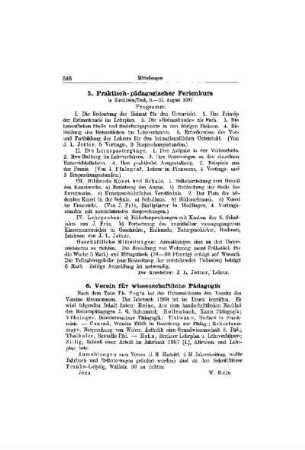 Praktisch-pädagogischer Ferienkurs