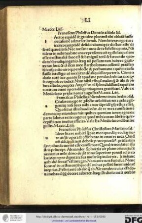 Franciscus Philelfus Donato Actiolo salutem.