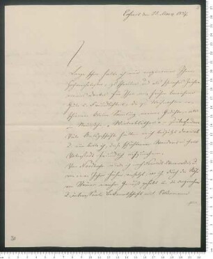 Brief von Arthur Lutze an Adelbert von Chamisso