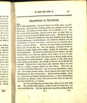 Anmerkungen zu Alexandrien.