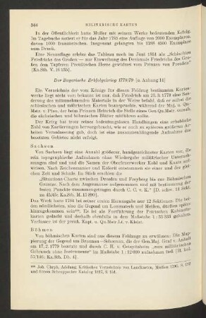 Der Bayerische Erbfolgekrieg 1778 /79