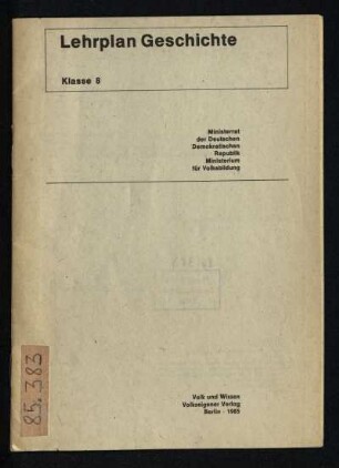 1985: Klasse 8