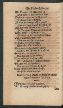 Wie Hertzog Dietherich frisch unnd gesundt wider in Brabant reiht.