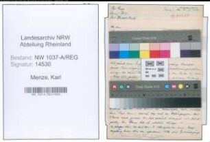 Entnazifizierung Karl Menze , geb. 10.11.1900 (Arbeiter)