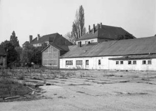Dresden-Übigau, Klingerstraße. Pionierkaserne Übigau (1913). Flachbau. Hofansicht von Osten