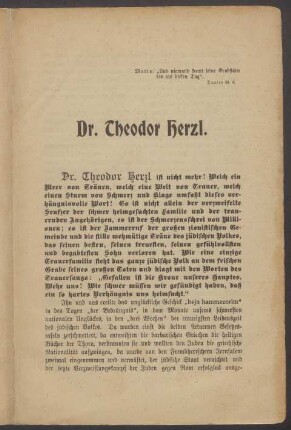 Dr. Theodor Herzl