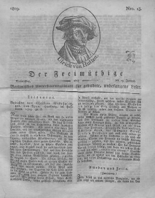 Nro. 13., Donnerstag, den 19. Januar 1809