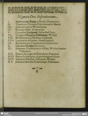 Nomina Dnn. Respondentium