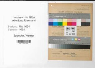 Entnazifizierung Werner Spengler , geb. 13.07.1910 (Hauptmann)