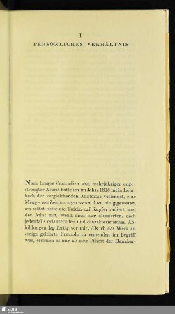 I. Persönliches Verhältnis