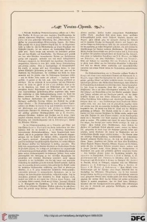 Vereins-Chronik